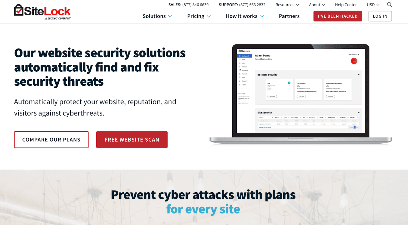 SiteLock ayuda a proteger los sitios web de los ciberataques con un firewall de aplicaciones web.