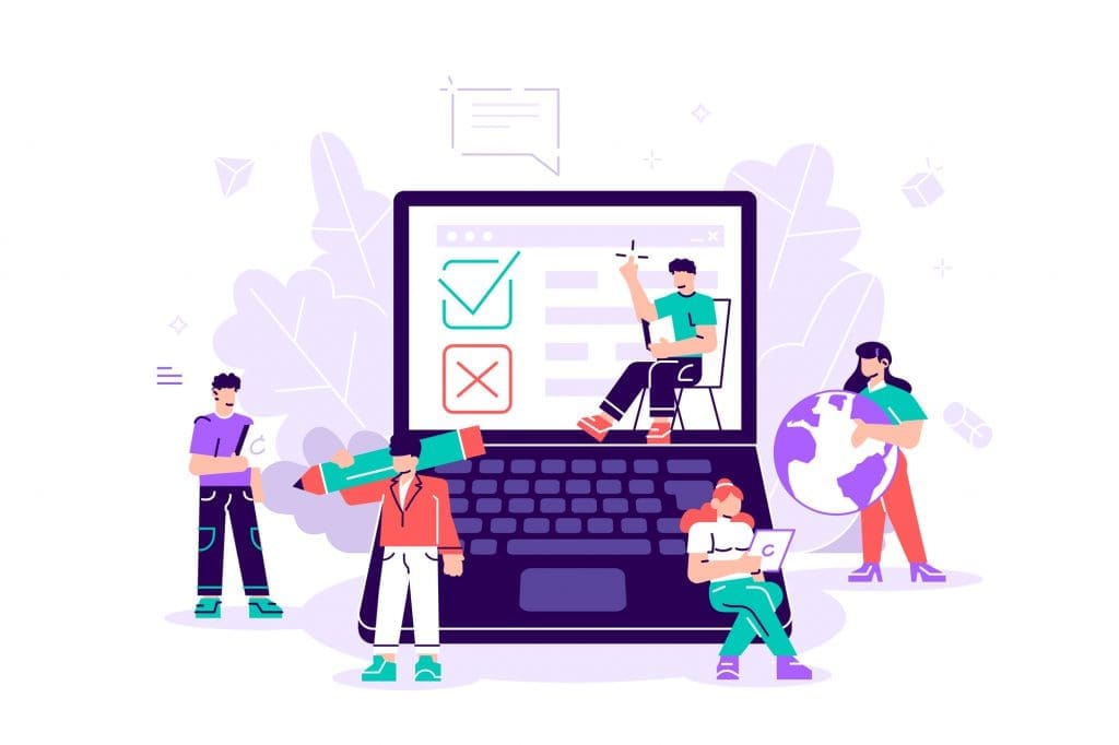 Idea de contenido del sitio web: realiza una encuesta y publica los resultados en tu sitio web.  