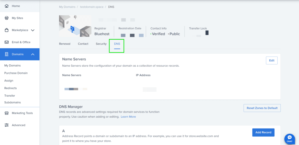 verificar el sitio web en Google Search Console con Bluehost
