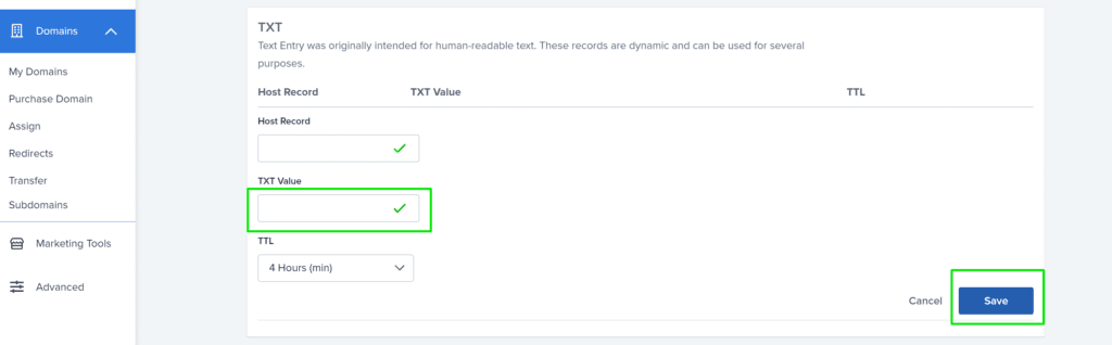 verificar el sitio web en Google Search Console Bluehost Admin