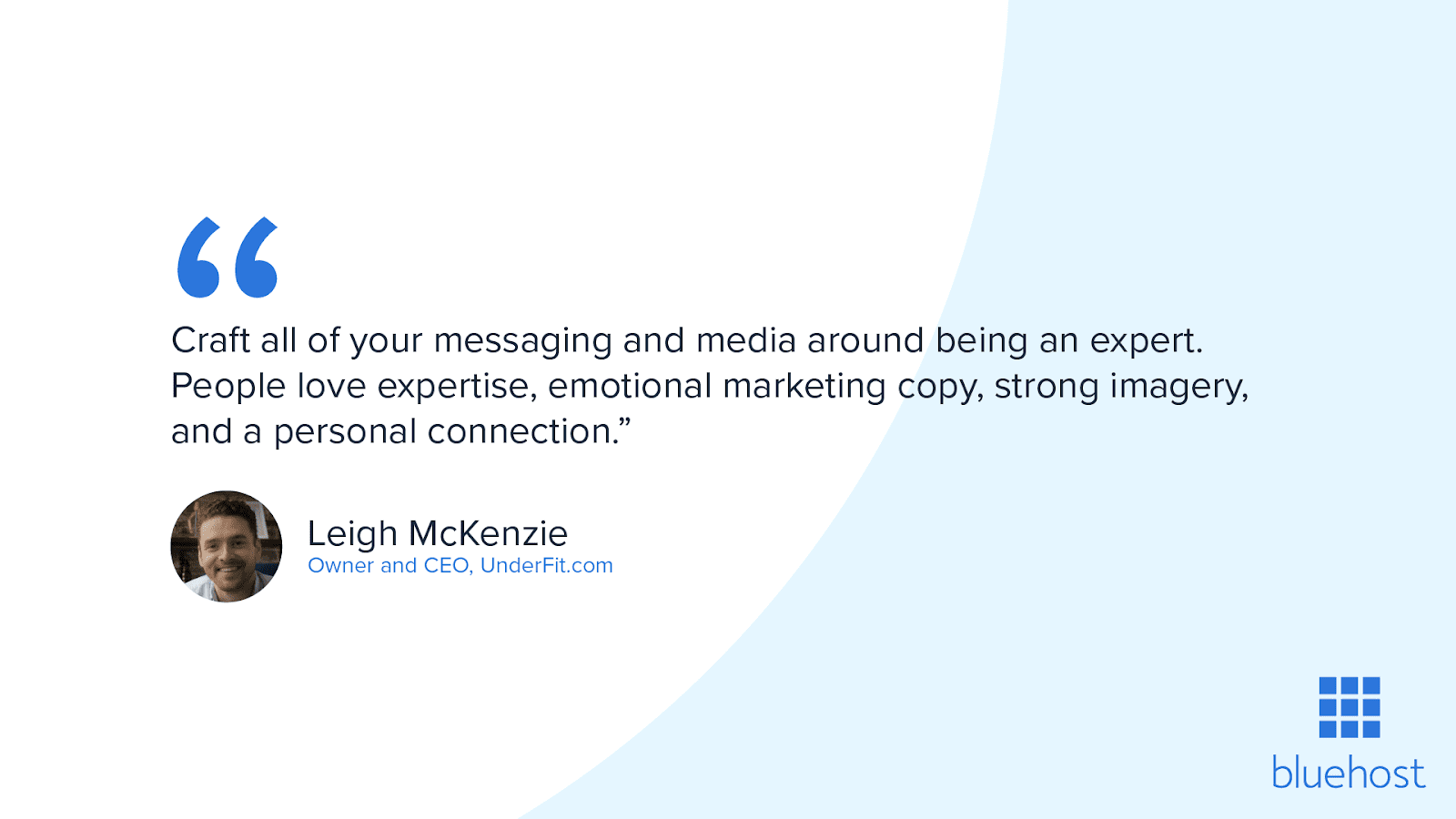 Cita de Leigh McKenzie, propietario y CEO de Underfit.