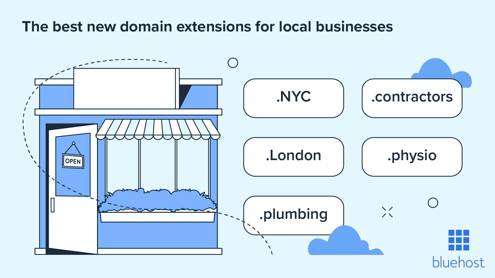 Las mejores extensiones de dominio nuevas para sitios web de negocios locales.