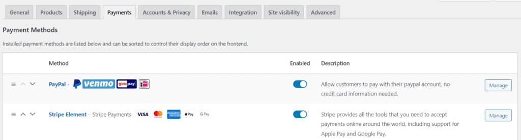 Pagos con PayPal y Stripe