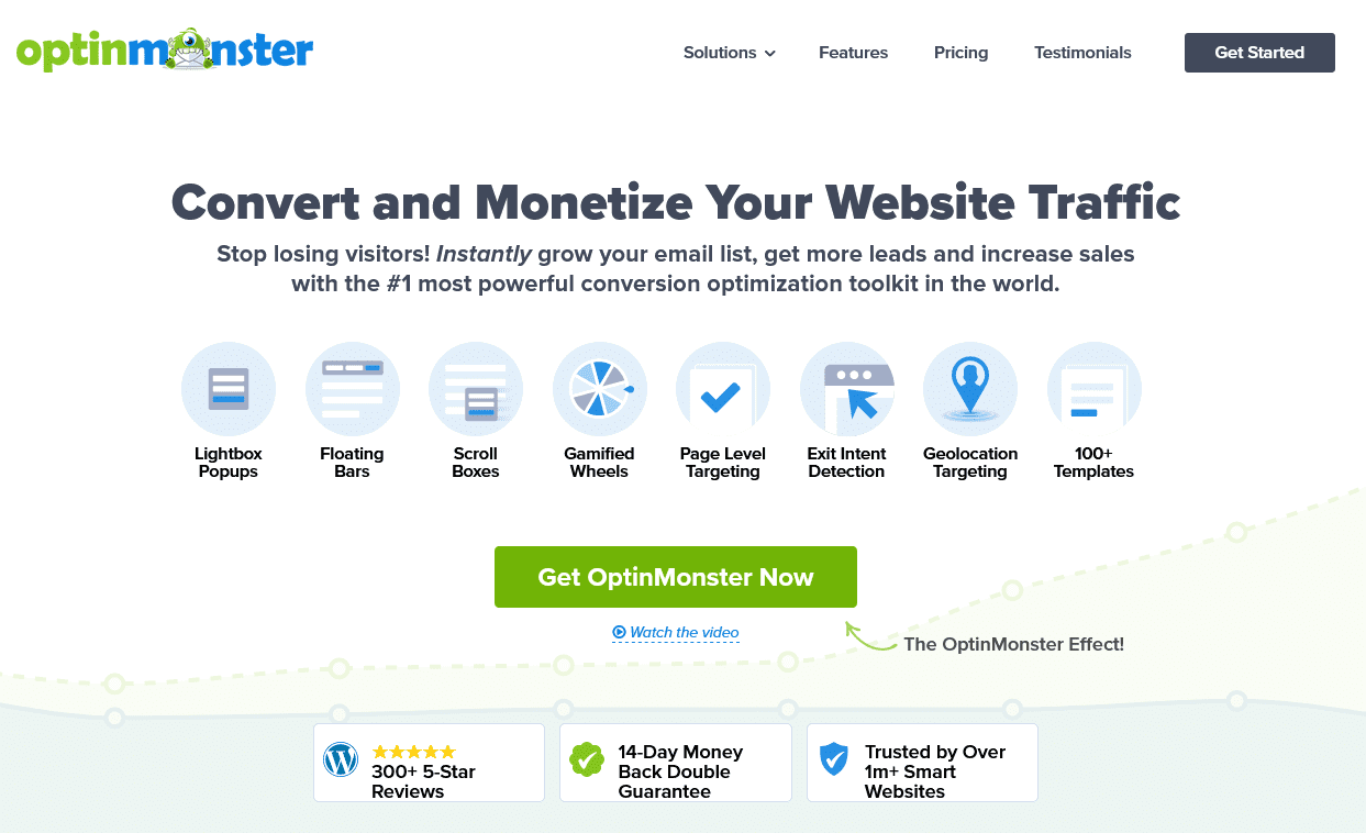 Complemento emergente de WordPress OptinMonster.