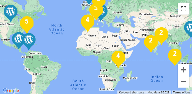 Ubicaciones de WordCamp.