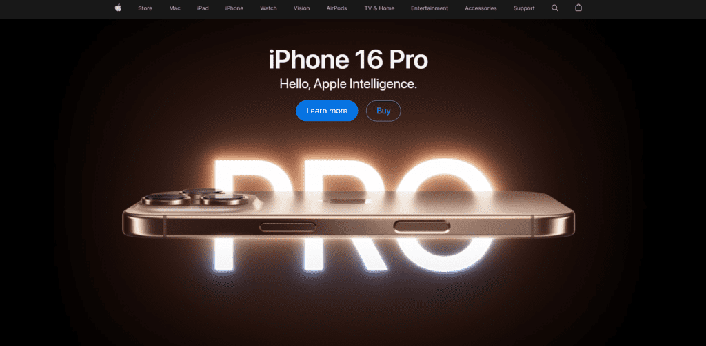 Sitio web de Apple