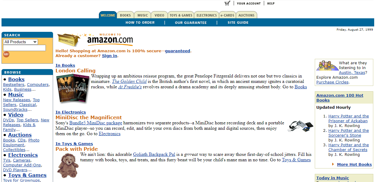 Sin duda, Amazon.com ha cambiado mucho a lo largo de los años.