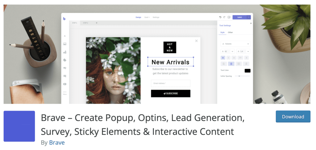 Brave herramienta de generación de leads para WordPress
