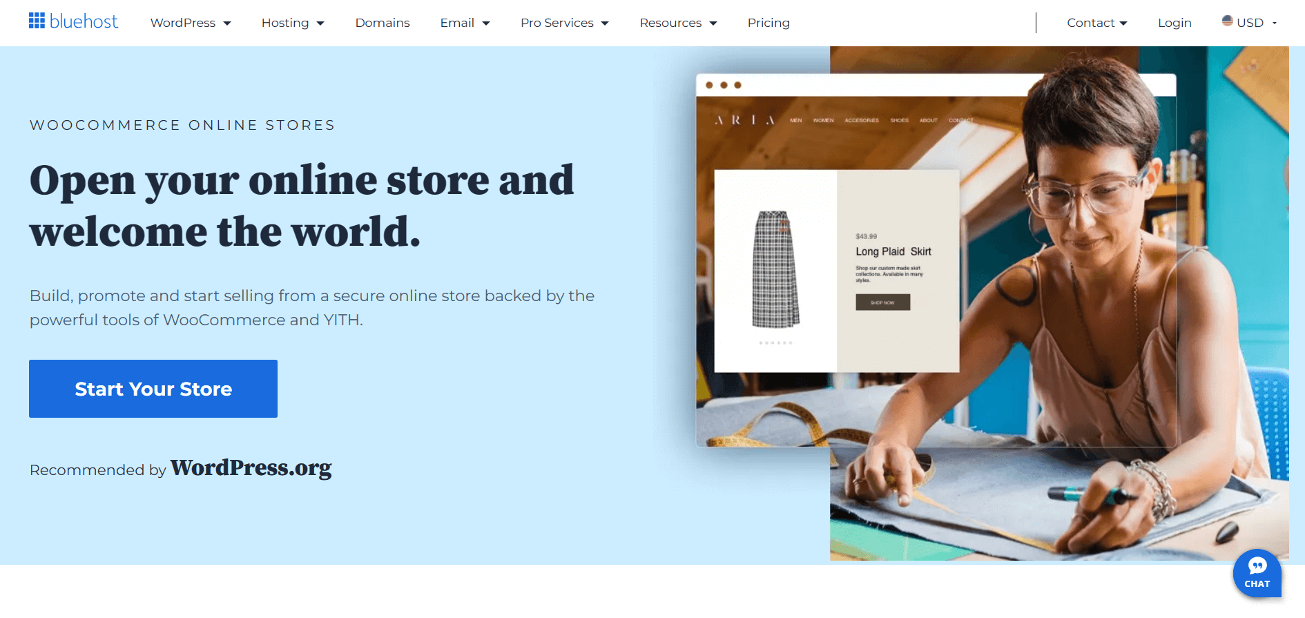 Lanza tu negocio de comercio electrónico con el alojamiento WooCommerce de Bluehost.