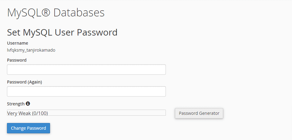 Cómo cambiar tu contraseña de usuario de MySQL.