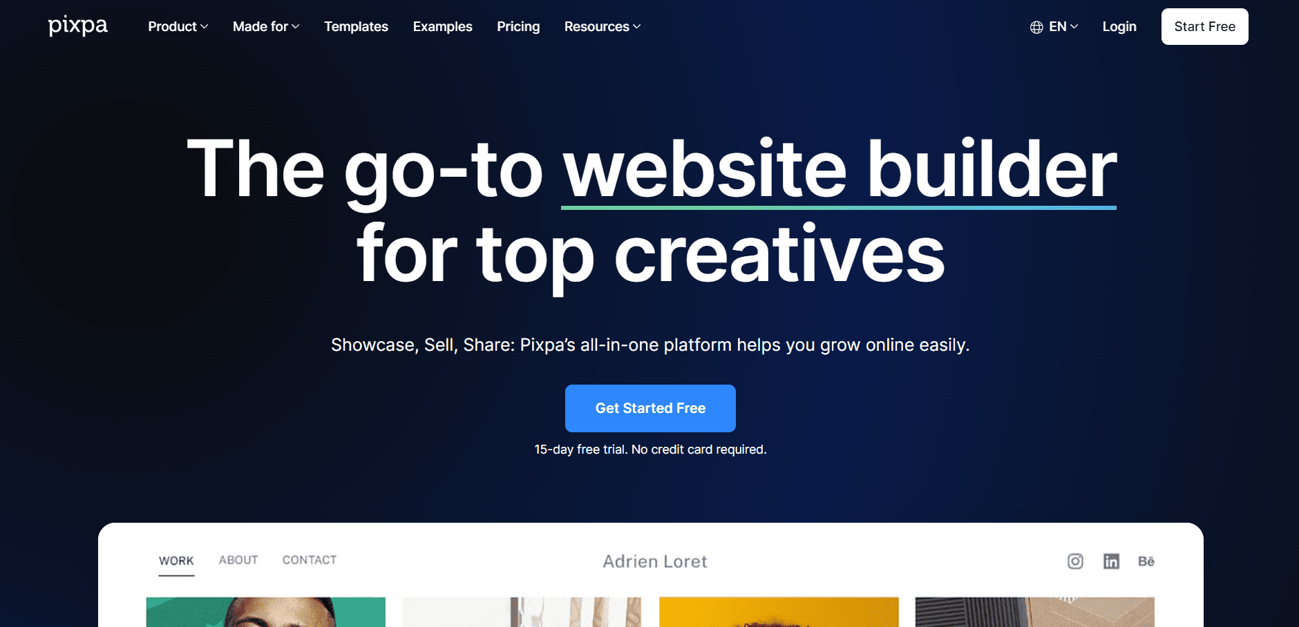 Pixpa es la mejor alternativa a Squarespace para los mejores creativos.
