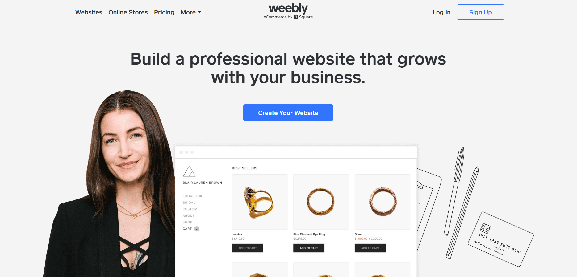 Weebly es la mejor alternativa a Squarespace para los propietarios de tiendas de comercio electrónico con presupuestos limitados.