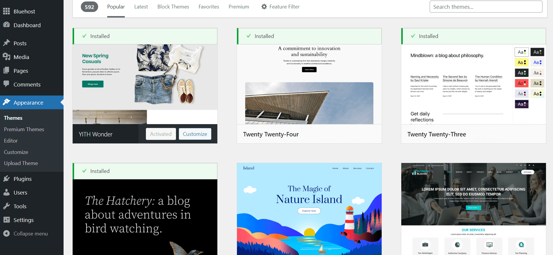 WordPress es una alternativa popular a Squarespace que ofrece miles de temas y plugins.