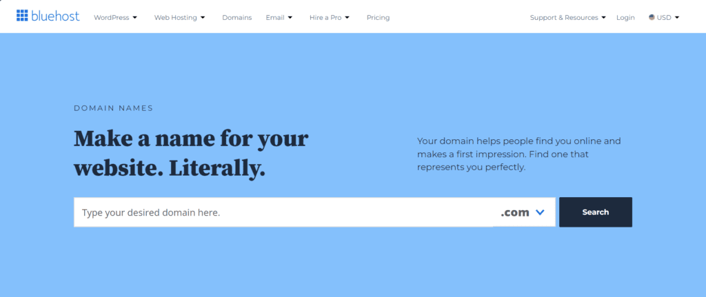Dominio Bluehost