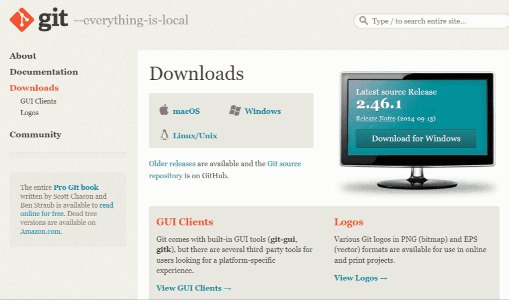 Git Descargas dispositivos