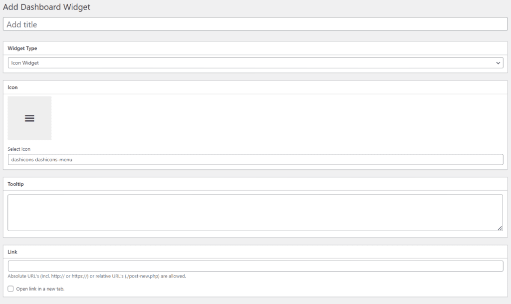 Widget de panel