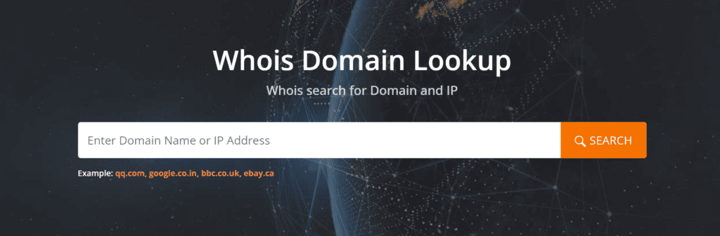 Looup de dominio Whois