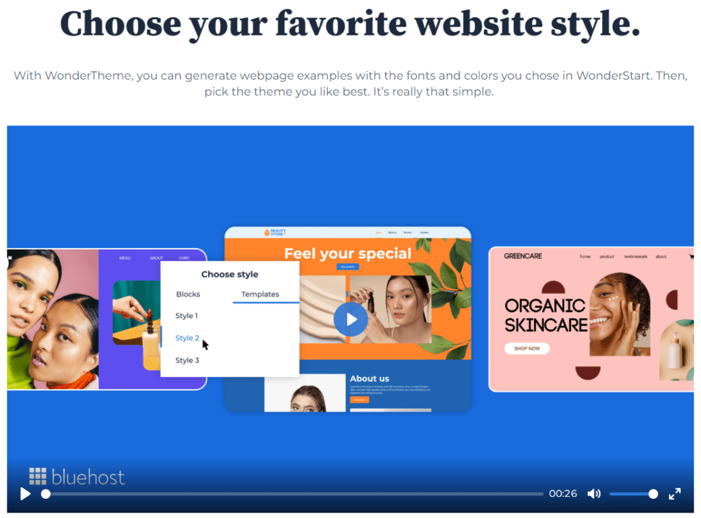 Bluehost WonderTheme