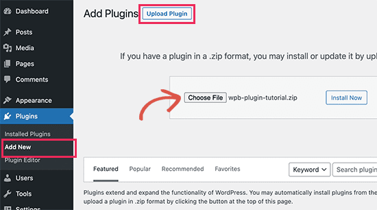 Subir plugin