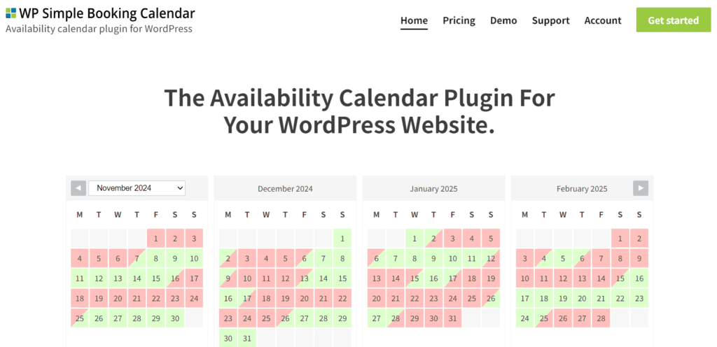 WP Calendario de reservas simple  