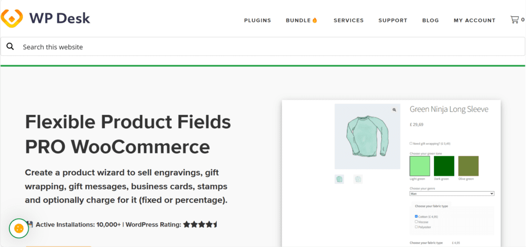 WP Desk Campos de producto flexibles