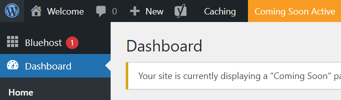 Interfaz de administración de WordPress