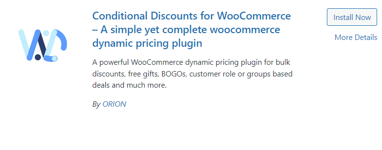Descuentos condicionales para WooCommerce de ORION