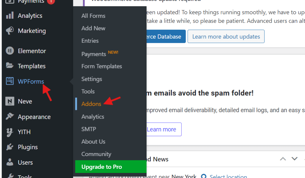 Vaya a WPForms » Complementos