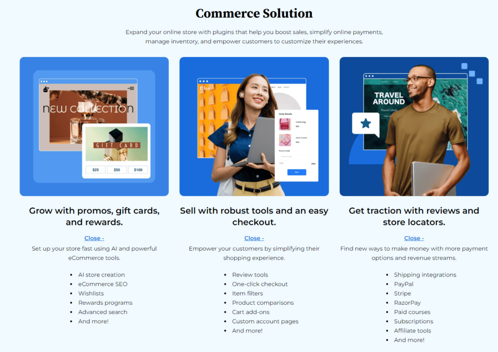 Solución de comercio Bluehost