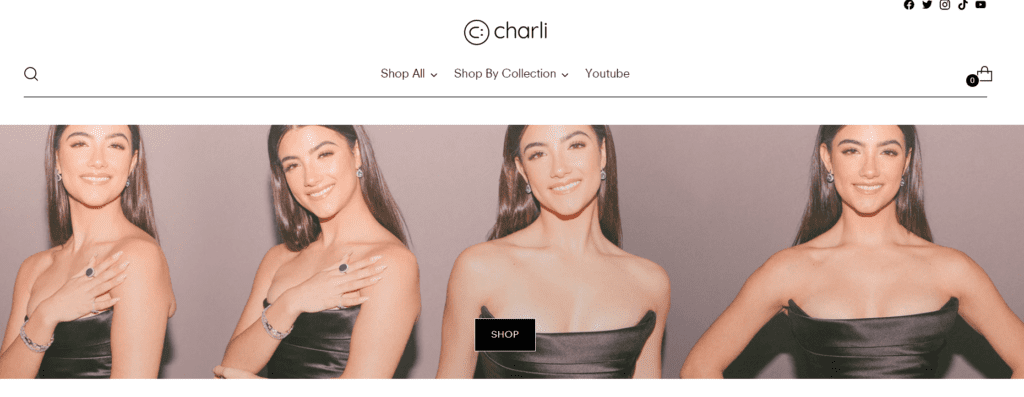 Sitio web de Charli D'Amelio