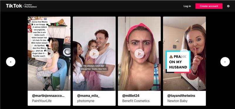 Mercado de creadores de TikTok