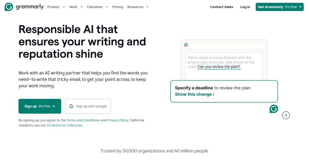 Grammarly para el marketing de afiliación