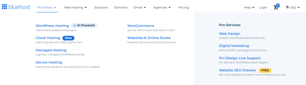 Seleccionar plan de hosting