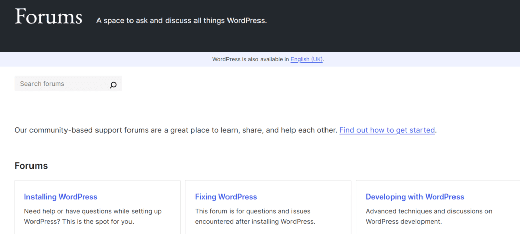 Foros de soporte de WordPress