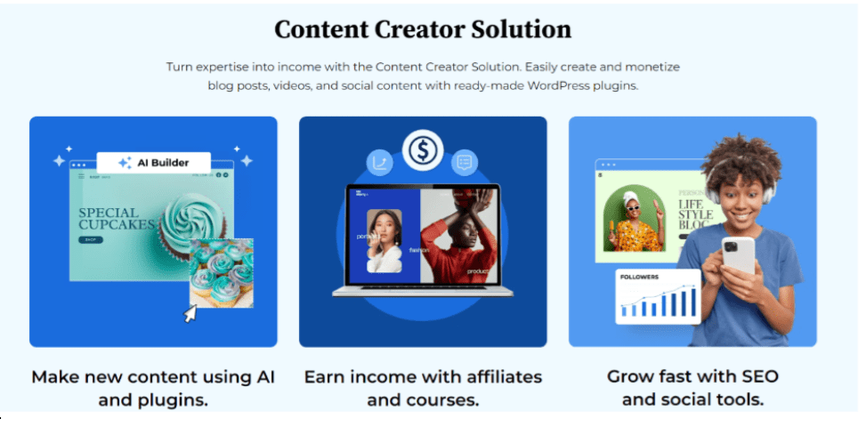   Solución para creadores de contenido