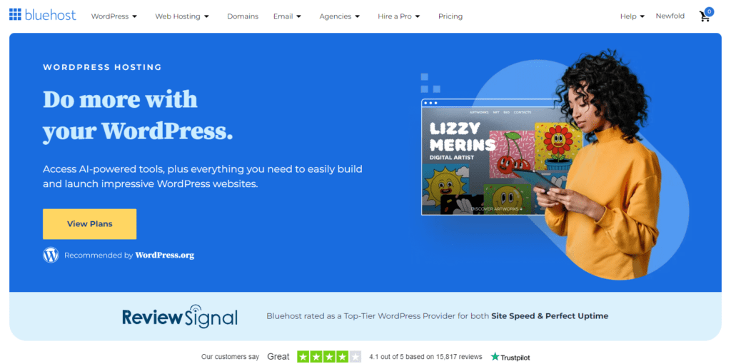 Alojamiento de WordPress Bluehost
