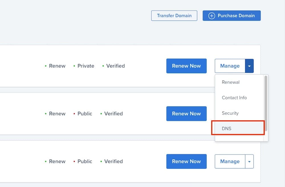 Comprobar la configuración DNS
