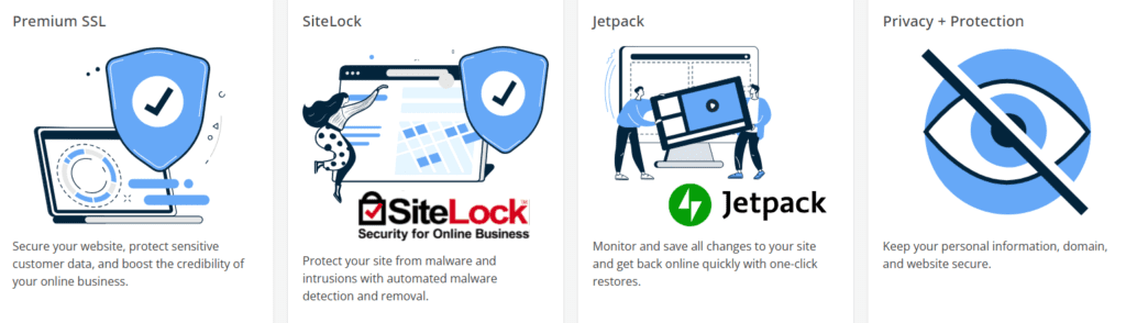Características de seguridad de Bluehost