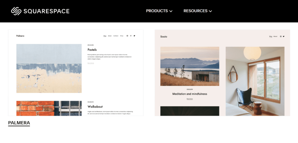 plataforma de blogs Squarespace
