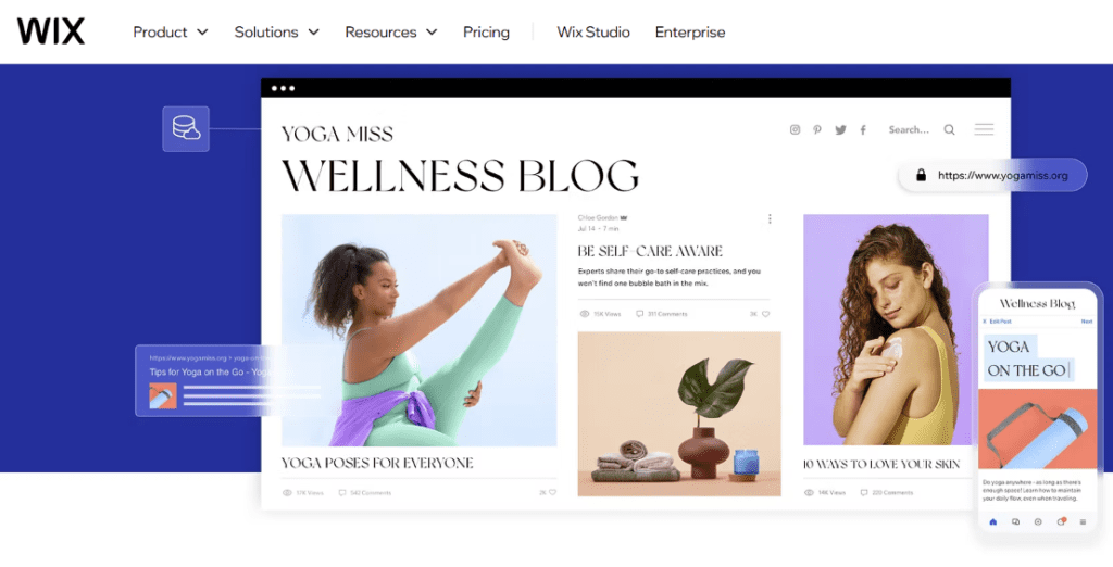 plataforma para bloguear Wix