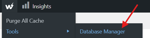 Seleccione Administrador de bases de datos