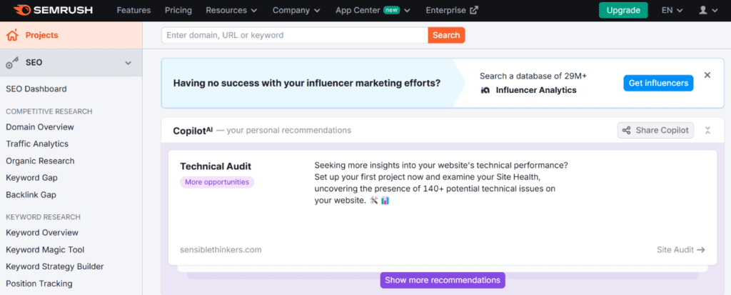 Semrush - la mejor herramienta para SEO