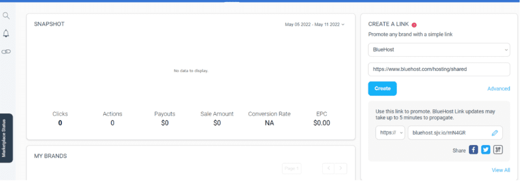 affiliate dashboard - Consejos sobre blogs de afiliación para aumentar las conversiones