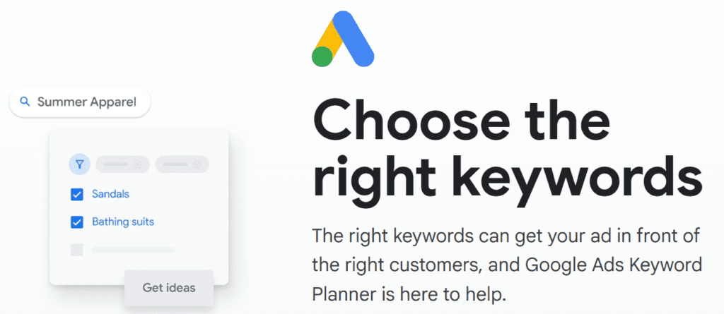 Planificador de palabras clave de Google