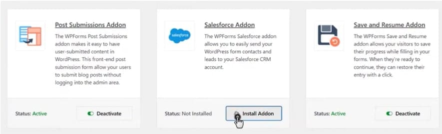 Instalar el complemento Salesforce