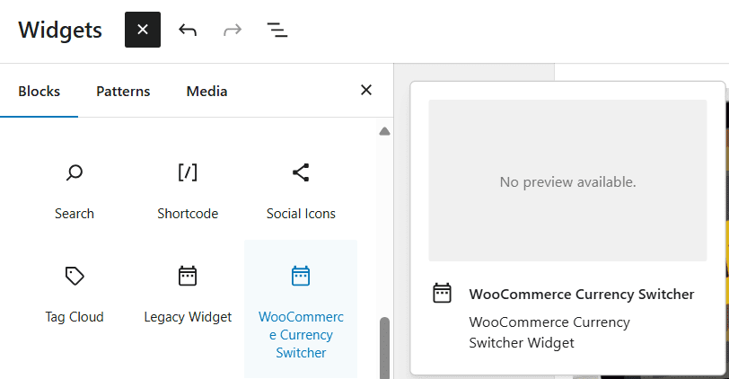 Añadir el widget