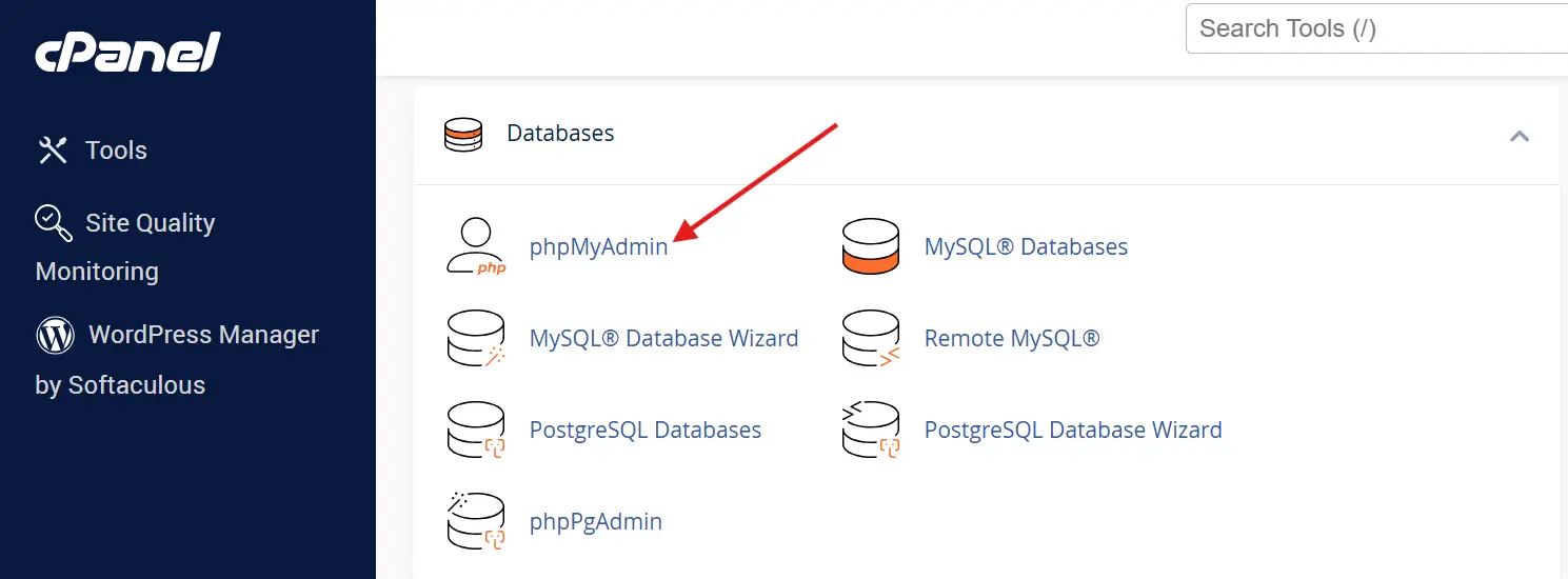 Abrir phpMyAdmin