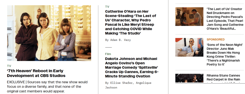 Página web de Variety  